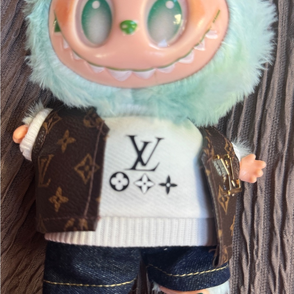 Doll with Mint and Brown Accents